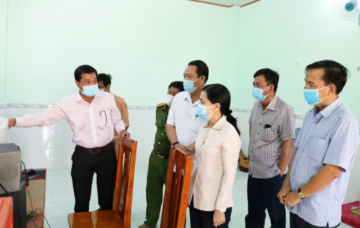Lãnh đạo huyện Châu Thành kiểm tra công tác phòng, chống dịch bệnh COVID-19 tại các khu cách ly tập trung