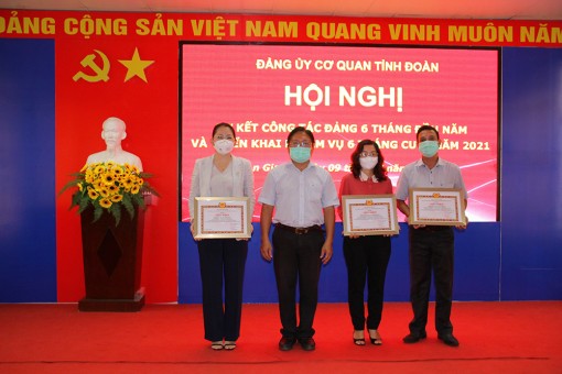 Đảng ủy cơ quan Tỉnh đoàn An Giang sơ kết công tác Đảng 6 tháng đầu năm 2021