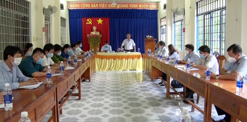 Lãnh đạo huyện Tri Tôn kiểm tra công tác phòng, chống COVID-19 của các doanh nghiệp