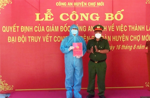 Thành lập Đại đội truy vết nhanh COVID- 19 Công an huyện Chợ Mới