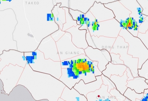 An Giang: Mưa giông ngày đầu tháng 9- 2021