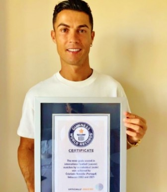 Ronaldo nhận kỷ lục Guiness