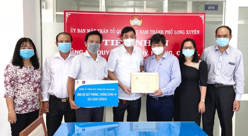 Thêm doanh nghiệp đóng góp 50 triệu đồng ủng hộ phòng, chống COVID-19 ở TP. Long Xuyên