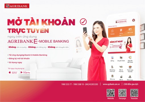 Agribank triển khai dịch vụ Mở tài khoản trực tuyến ngay trên điện thoại di động