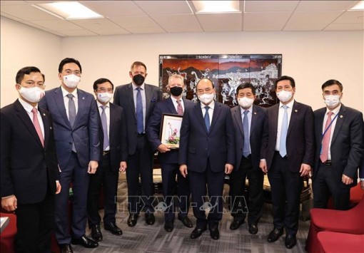 Chủ tịch nước Nguyễn Xuân Phúc tiếp các doanh nghiệp năng lượng hàng đầu Hoa Kỳ