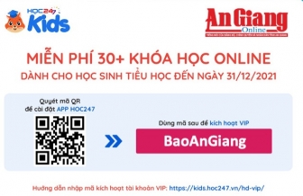 Nhập mã “BaoAnGiang” để học online miễn phí học kỳ I năm học 2021-2022
