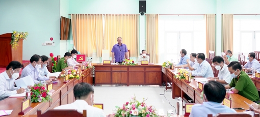 Chủ tịch UBND tỉnh An Giang kiểm tra công tác phòng, chống dịch bệnh COVID-19 tại huyện Châu Thành