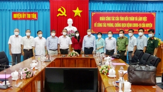Phó Bí thư Thường trực Tỉnh ủy An Giang Lê Văn Nưng  kiểm tra công tác phòng, chống dịch COVID-19 tại huyện Tri Tôn