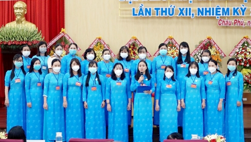 Bà Nguyễn Xuân Nhã tiếp tục giữ chức Chủ tịch Hội Liên hiệp Phụ nữ  huyện Châu Phú nhiệm kỳ 2021-2026