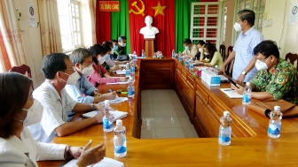 Lãnh đạo huyện Tri Tôn kiểm tra công tác phòng, chống dịch COVID-19 xã Châu Lăng