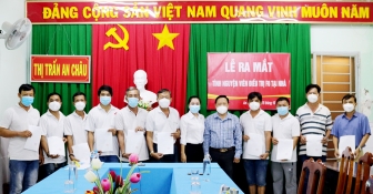 Thị trấn An Châu ra mắt Tổ tình nguyện viên tham gia điều trị F0 tại nhà