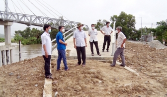Lãnh đạo huyện Tri Tôn kiểm tra các công trình giao thông