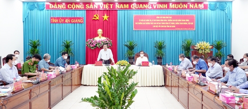 Ủy viên Bộ Chính trị, Trưởng ban Nội chính Trung ương Phan Đình Trạc làm việc với lãnh đạo tỉnh An Giang