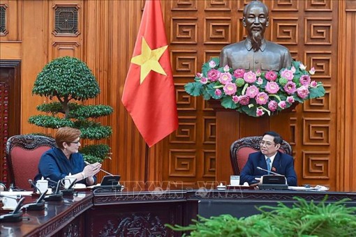 Thủ tướng Phạm Minh Chính tiếp Bộ trưởng Ngoại giao Australia Marise Payne