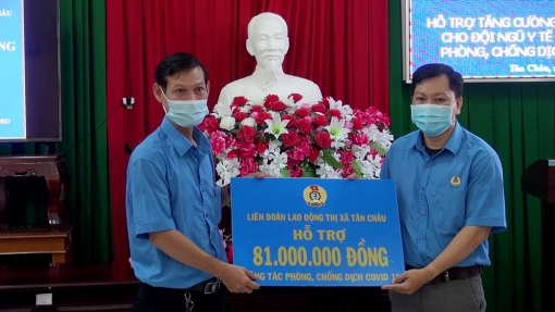 Công đoàn TX. Tân Châu đồng lòng phòng, chống dịch COVID-19