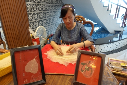 Khởi nghiệp từ tranh lá bồ đề