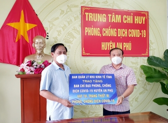 Ban Quản lý Khu Kinh tế tỉnh An Giang hỗ trợ công tác phòng, chống dịch COVID-19 ở huyện An Phú