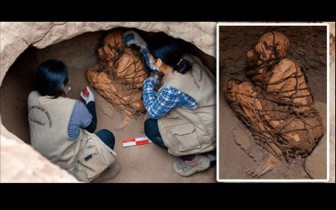 Phát hiện xác ướp 800 năm ở Peru