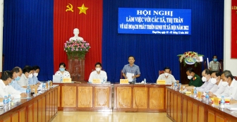 UBND huyện Thoại Sơn làm việc trực tiếp với các xã về kế hoạch phát triển kinh tế - xã hội năm 2022