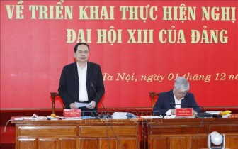 Đoàn kiểm tra của Bộ Chính trị làm việc với Đảng đoàn Mặt trận Tổ quốc Việt Nam
