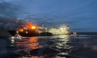 Cháy tàu chở gỗ ngoài khơi Thụy Điển