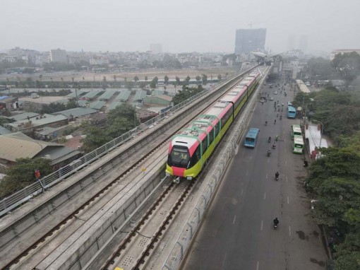 Chạy thử tàu metro Nhổn - ga Hà Nội tốc độ tối đa 80km/h