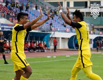 Tiền vệ Safawi Rasid của Malaysia lập hat-trick đầu tiên
