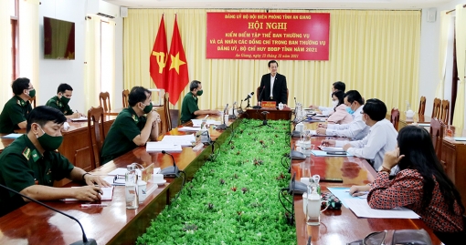Hội nghị kiểm điểm tập thể và cá nhân Ban Thường vụ, Bộ Chỉ huy Bộ đội Biên phòng An Giang năm 2021