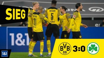 Haaland lập cú đúp, Dortmund bám đuổi Bayern