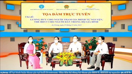 Bảo hiểm xã hội An Giang tọa đàm trực tuyến về bảo hiểm xã hội tự nguyện và thẻ bảo hiểm y tế hộ gia đình