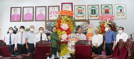 Bí thư Tỉnh ủy An Giang Lê Hồng Quang thăm, chúc mừng Giáng sinh