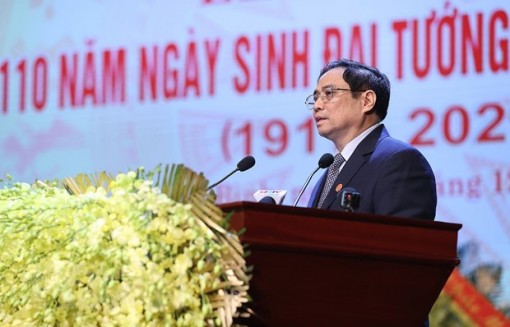 Thủ tướng Phạm Minh Chính dự lễ kỷ niệm 110 năm ngày sinh Đại tướng Võ Nguyên Giáp