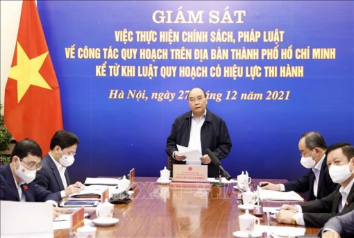 Chủ tịch nước dự hội nghị giám sát công tác quy hoạch ở TP Hồ Chí Minh