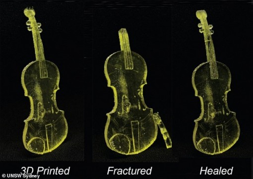 Australia phát triển nhựa in 3D có thể tự vá lành bằng ánh sáng đèn LED