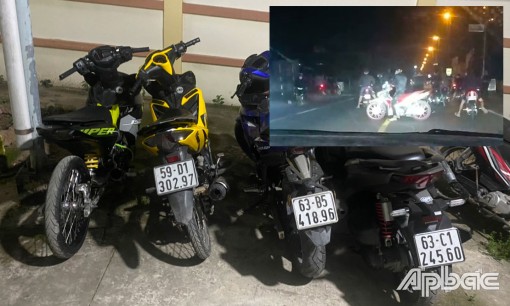 Tiền Giang: Bắt giữ nhóm "quái xế" đua xe