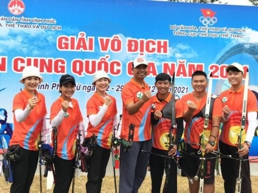 Giải Vô địch bắn cung quốc gia 2021: Đội tuyển Vĩnh Long nhất toàn đoàn