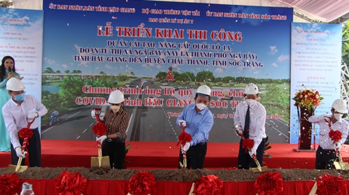 Hậu Giang triển khai thi công Dự án cải tạo, nâng cấp Quốc lộ 1A