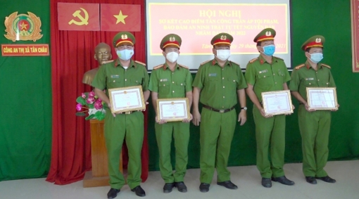 Công an TX. Tân Châu tấn công, trấn áp tội phạm dịp Tết