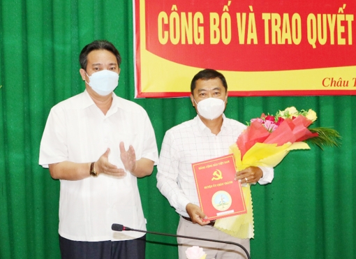 Đồng chí Bùi Công Phước giữ chức Chủ nhiệm Ủy ban Kiểm tra Huyện ủy Châu Thành