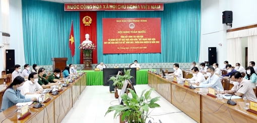 Hội nghị trực tuyến toàn quốc tổng kết công tác dân vận và đánh giá kết quả thực hiện  “Đẩy mạnh thực hiện quy chế dân chủ cơ sở” năm 2021, triển khai nhiệm vụ năm 2022