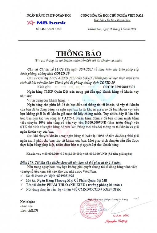 Làm theo hướng dẫn qua điện thoại, bị mất tiền