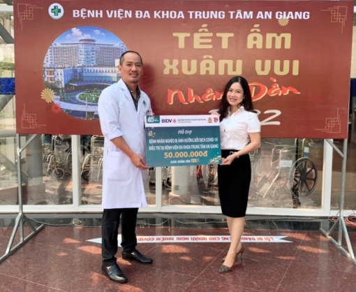 BIDV chi nhánh An Giang hỗ trợ hỗ trợ bệnh nhân nghèo, công đoàn viên, người lao động vui xuân, đón Tết