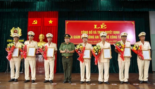 Công an An Giang trao quyết định công tác cán bộ