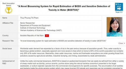 Việt Nam có 3 nhà khoa học đoạt giải thưởng sáng tạo châu Á
