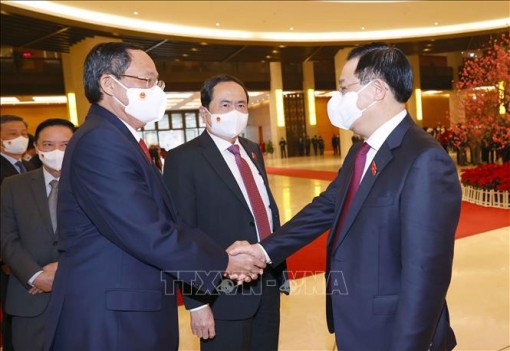 Chủ tịch Quốc hội gặp mặt đầu Xuân Nhâm Dần 2022 tại Văn phòng Quốc hội