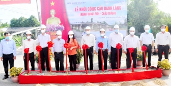 Khởi công xây dựng cầu Ranh Làng, nối liền 2 huyện Thoại Sơn và Châu Thành