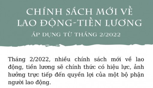 Một số chính sách mới về lao động-tiền lương áp dụng từ tháng 2