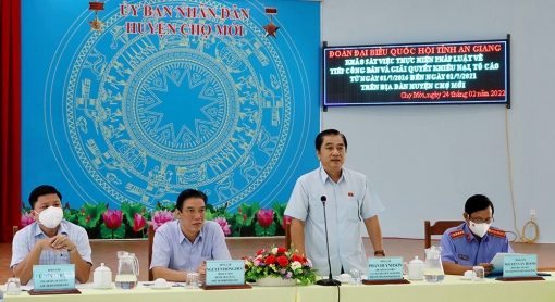 Khảo sát việc thực hiện pháp luật về tiếp công dân, giải quyết khiếu nại, tố cáo tại huyện Chợ Mới