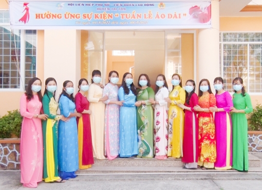 Phụ nữ Tri Tôn hưởng ứng “Tuần lễ áo dài”