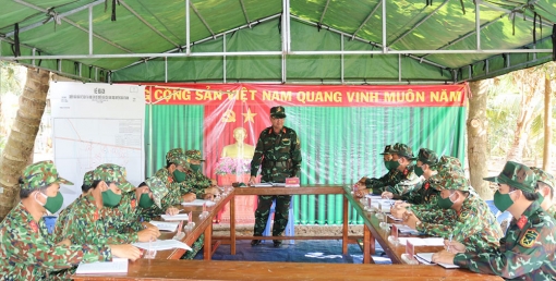Ban Chỉ huy Quân sự huyện Châu Thành luyện tập chuyển trạng thái sẵn sàng chiến đấu năm 2022